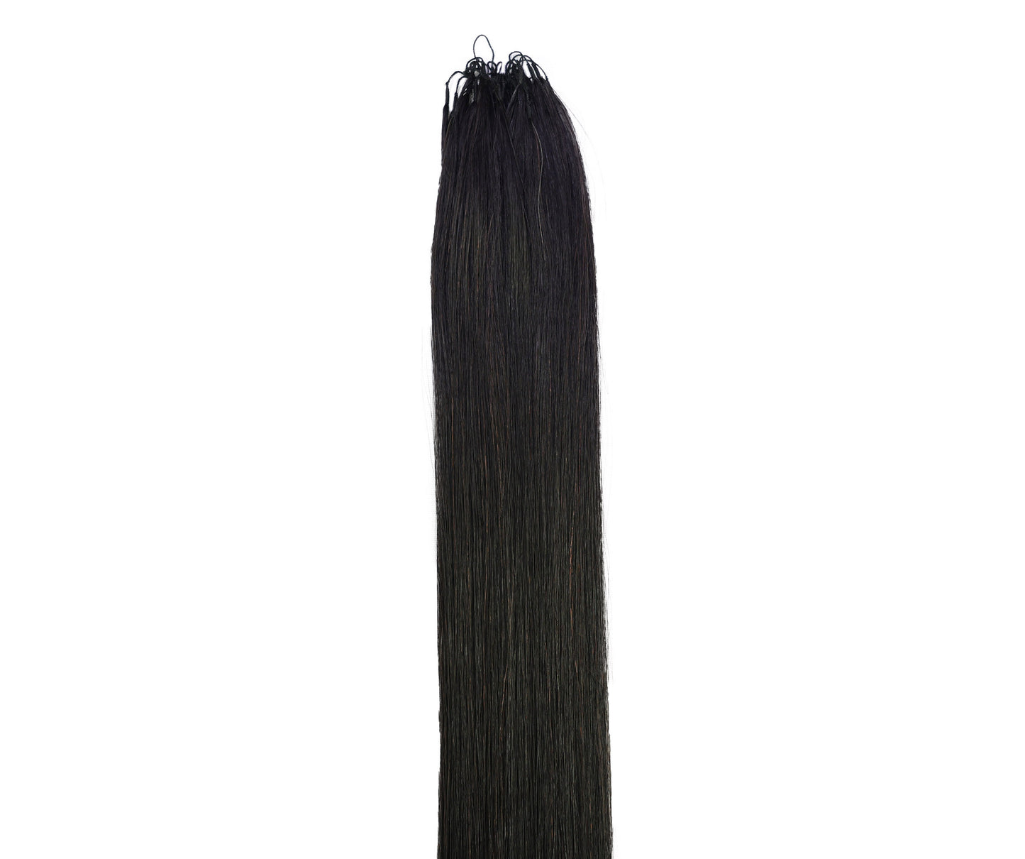 LUXLUXE Knotless Silk Straight Crochet Human Hair Extensions - Natural Black 14" 40g 16" 45g & 18" 50g Pre Separated 40 Strands Feather hairpiece for Women
