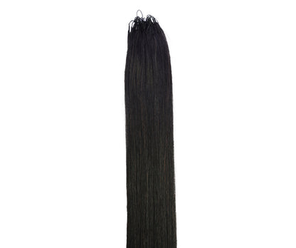 LUXLUXE Knotless Silk Straight Crochet Human Hair Extensions - Natural Black 14" 40g 16" 45g & 18" 50g Pre Separated 40 Strands Feather hairpiece for Women