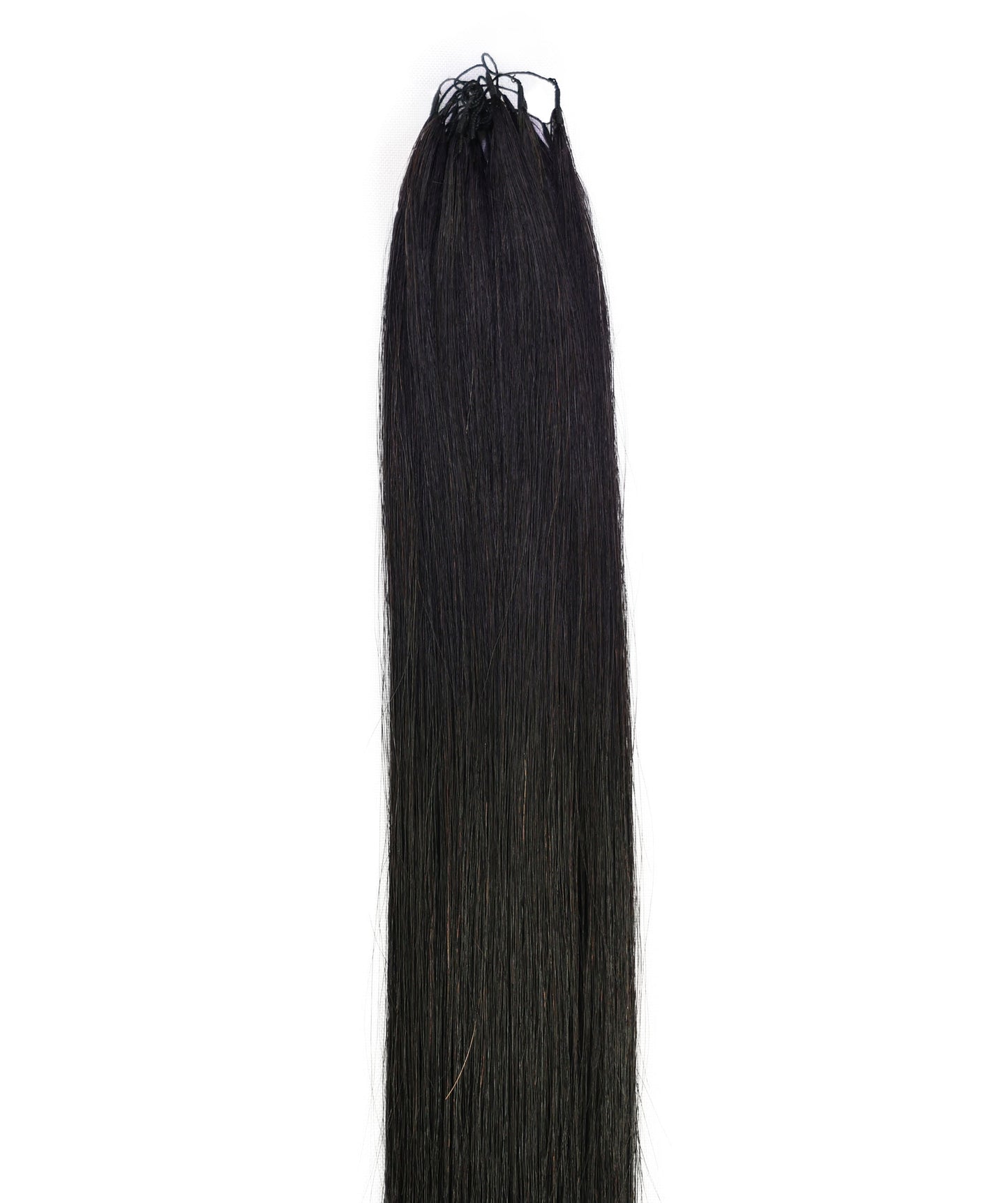 LUXLUXE Knotless Silk Straight Crochet Human Hair Extensions - Natural Black 14" 40g 16" 45g & 18" 50g Pre Separated 40 Strands Feather hairpiece for Women