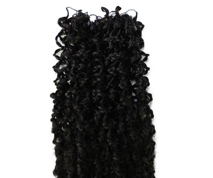 LUXLUXE Knotless Micro Yanky Curly Pre Looped Crochet Human Hair Extensions - Natural Black 14" 40g 16" 45g & 18" 50g Pre Separated 40 Strands Feather Protective Style