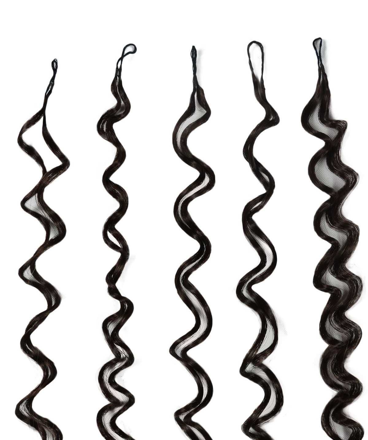 LUXLUXE Hawaiian Synthetic Crochet Hair Extensions – 14" 85g, 18" 110g, 22" 132g  Pre Separated 100 Strands Feather Hairpiece for Curly Protective Styles