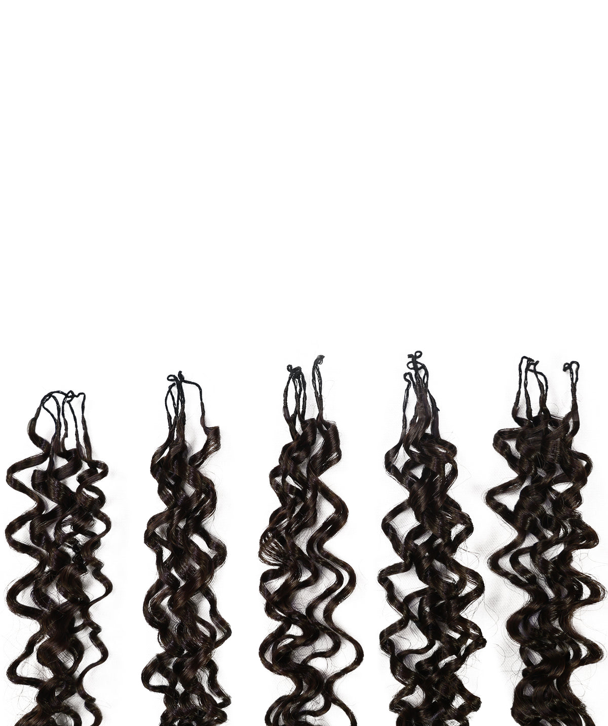 LUXLUXE Burmese Synthetic Crochet Hair Extensions – 14" 85g, 18" 110g, 22" 132g Pre Separated 100 Strands Feather Hairpiece for Soft Curly Protective Styles