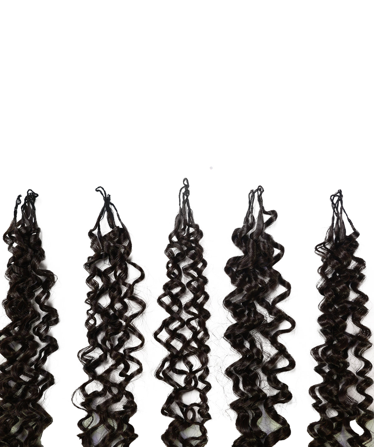 LUXLUXE Burmese Synthetic Crochet Hair Extensions – 14" 85g, 18" 110g, 22" 132g Pre Separated 100 Strands Feather Hairpiece for Soft Curly Protective Styles