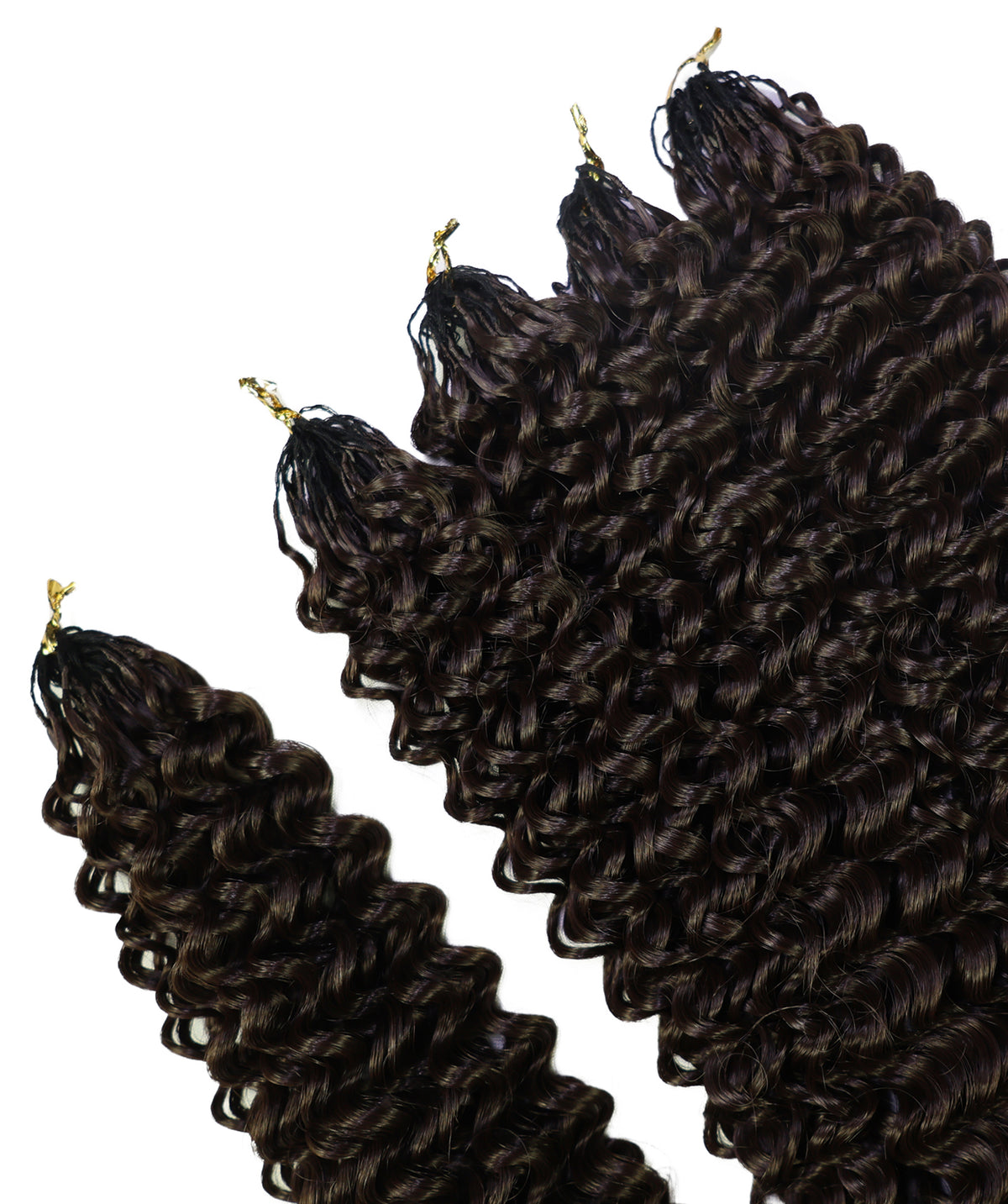 LUXLUXE Water Curl Synthetic Crochet Hair Extensions – Available in 14"  85g 18" 110g & 22" 132g Pre Separated 100 Strands Feather Hairpiece for Natural Bouncy Curls