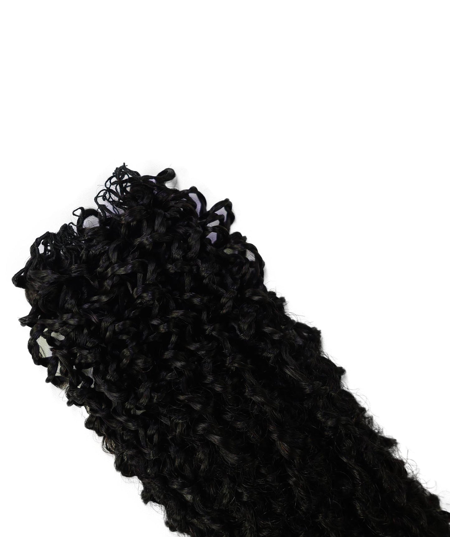 LUXLUXE Knotless Micro Yanky Curly Pre Looped Crochet Human Hair Extensions - Natural Black 14" 40g 16" 45g & 18" 50g Pre Separated 40 Strands Feather Protective Style