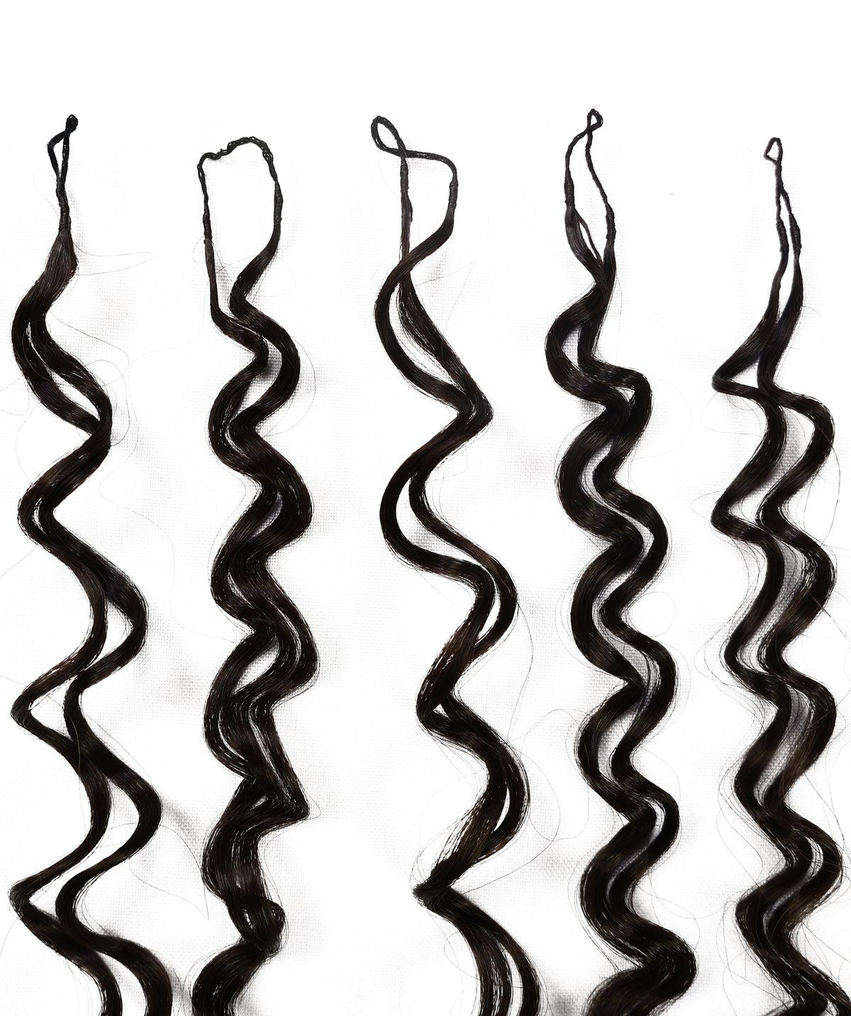 LUXLUXE Hawaiian Synthetic Crochet Hair Extensions – 14" 85g, 18" 110g, 22" 132g  Pre Separated 100 Strands Feather Hairpiece for Curly Protective Styles