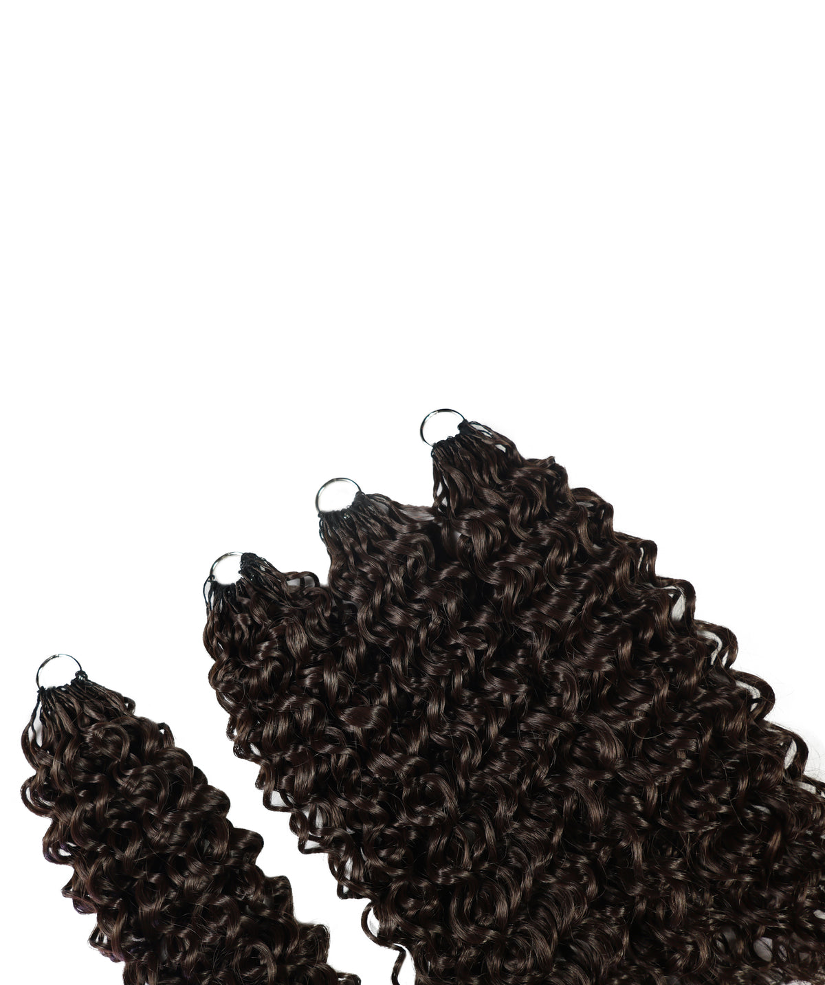LUXLUXE Dominican Synthetic Crochet Hair Extensions – 14" 85g, 18" 110g, 22" 132g Pre Separated 100 Strands Feather Curly Hairpiece