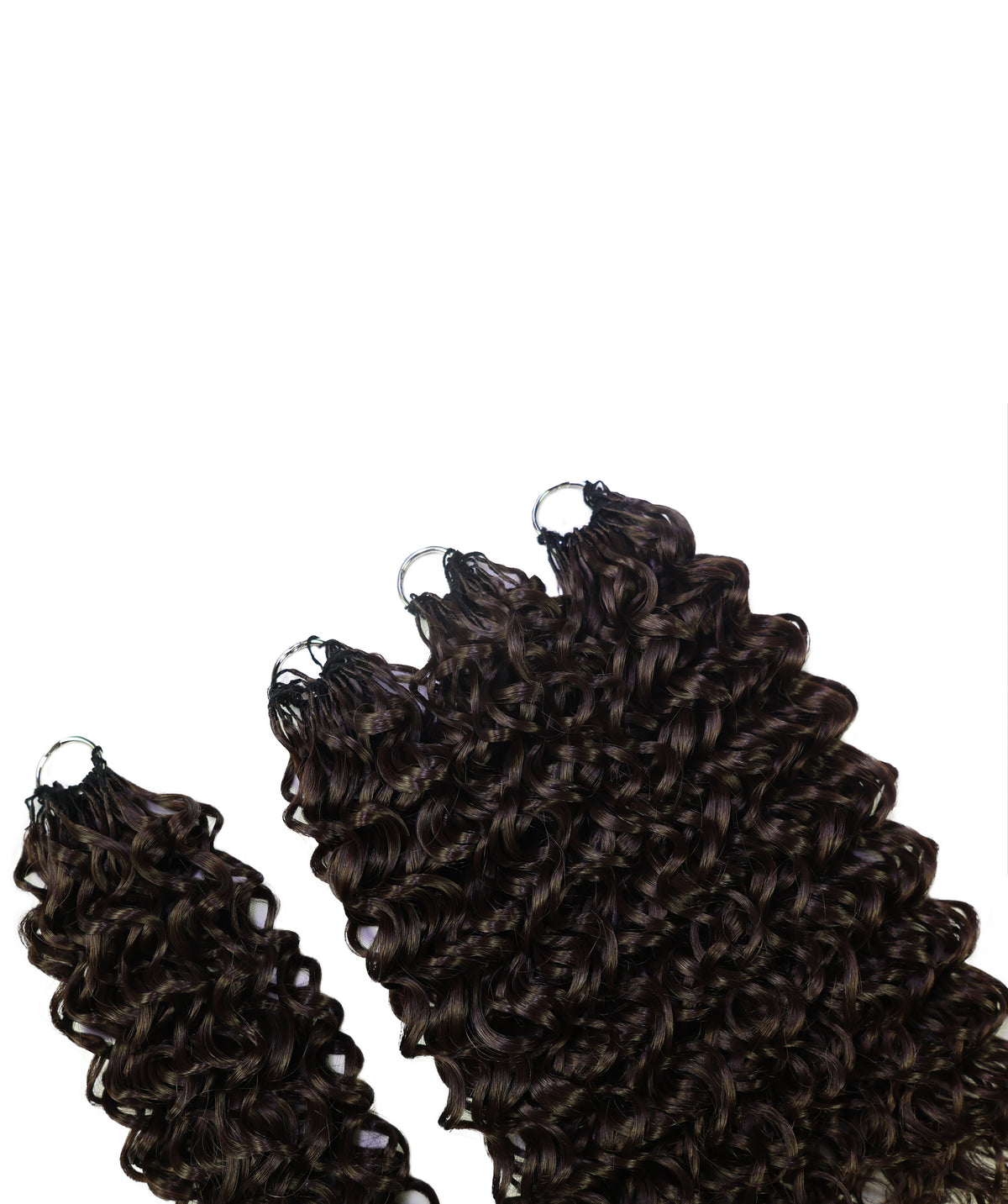 LUXLUXE Dominican Synthetic Crochet Hair Extensions – 14" 85g, 18" 110g, 22" 132g Pre Separated 100 Strands Feather Curly Hairpiece