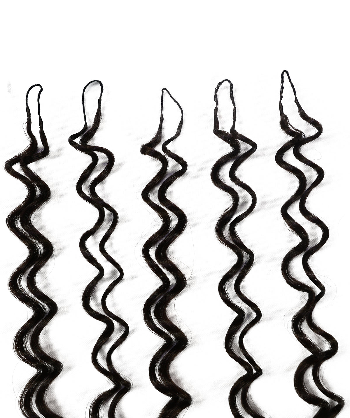 LUXLUXE Deep Wave Synthetic Crochet Hair Extensions – Available in 14"  85g 18" 110g & 22" 132g Pre Separated 100 Strands Feather Hairpiece