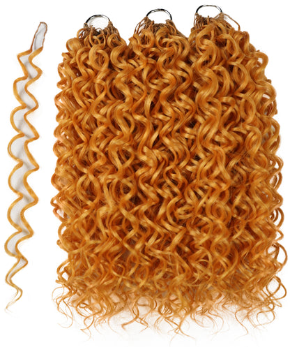 LUXLUXE Dominican Synthetic Crochet Hair Extensions – 14" 78g, 18" 100g, 22" 120g Pre Separated 100 Strands Feather Curly Hairpiece