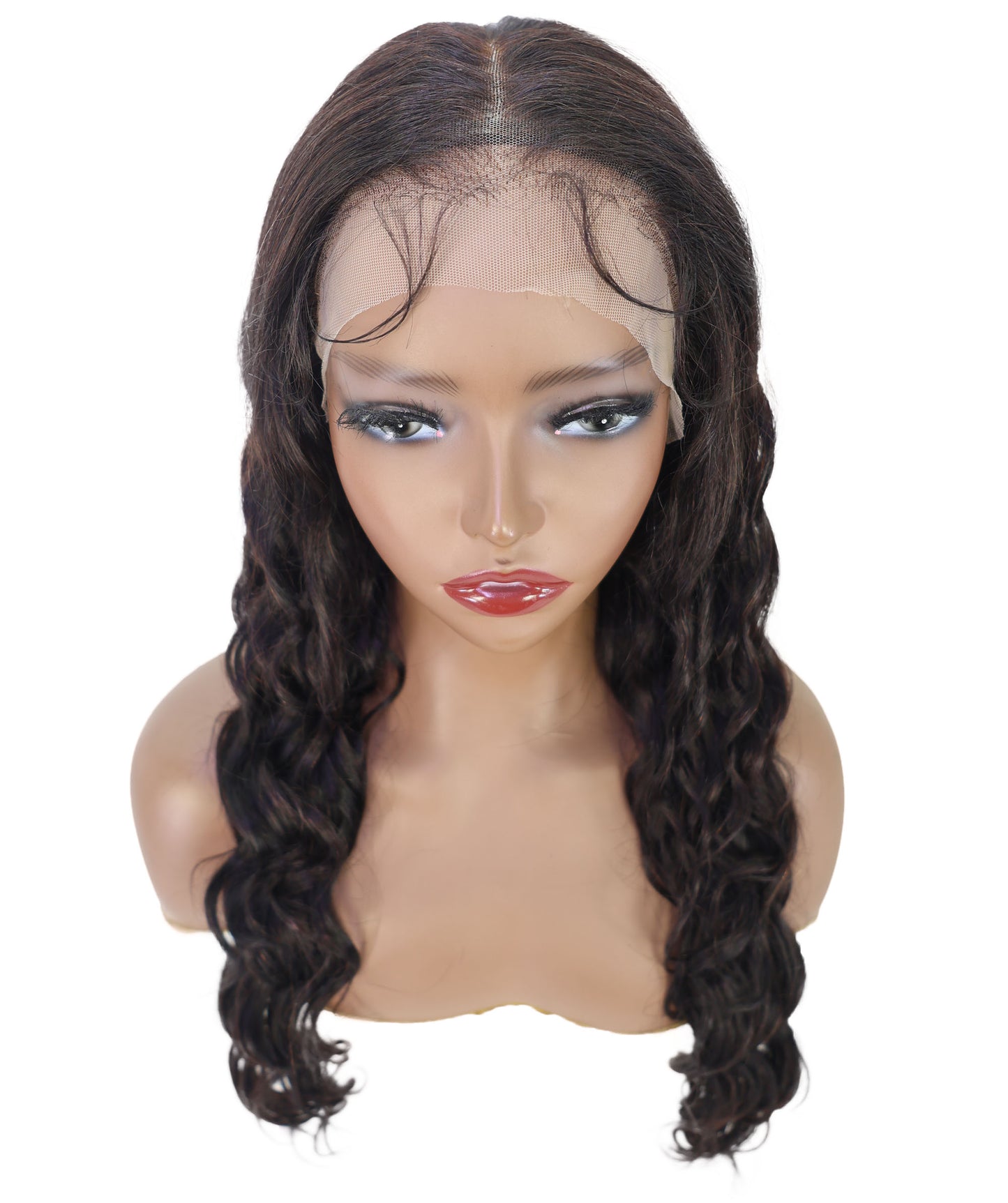 Swahili 24.5-Inch Wavy Human Hair Lace Wig | 100% Human Hair, Glueless 6x13 HD Lace  | Natural Voluminous Soft Curls for Confident Beauty