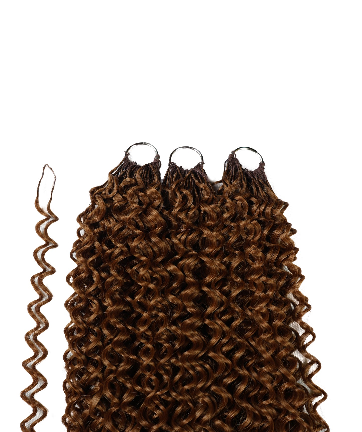 LUXLUXE Water Curl Synthetic Crochet Hair Extensions – Available in 14"  78g 18" 100g & 22" 120g Pre Separated 100 Strands Feather Hairpiece for Natural Bouncy Curls