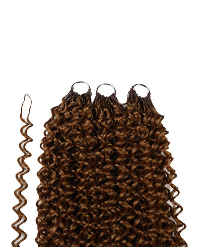 LUXLUXE Water Curl Synthetic Crochet Hair Extensions – Available in 14"  78g 18" 100g & 22" 120g Pre Separated 100 Strands Feather Hairpiece for Natural Bouncy Curls