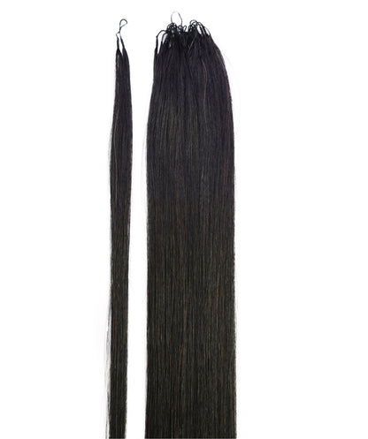 LUXLUXE Knotless Silk Straight Crochet Human Hair Extensions - Natural Black 14" 40g 16" 45g & 18" 50g Pre Separated 40 Strands Feather hairpiece for Women