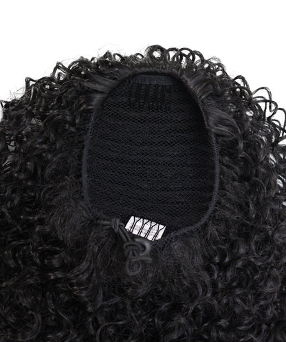 LUXLUXE Drawstring Kinky Curly Hair Extension – 27 Inch Long Textured Curl 165g Hairpiece Accessory