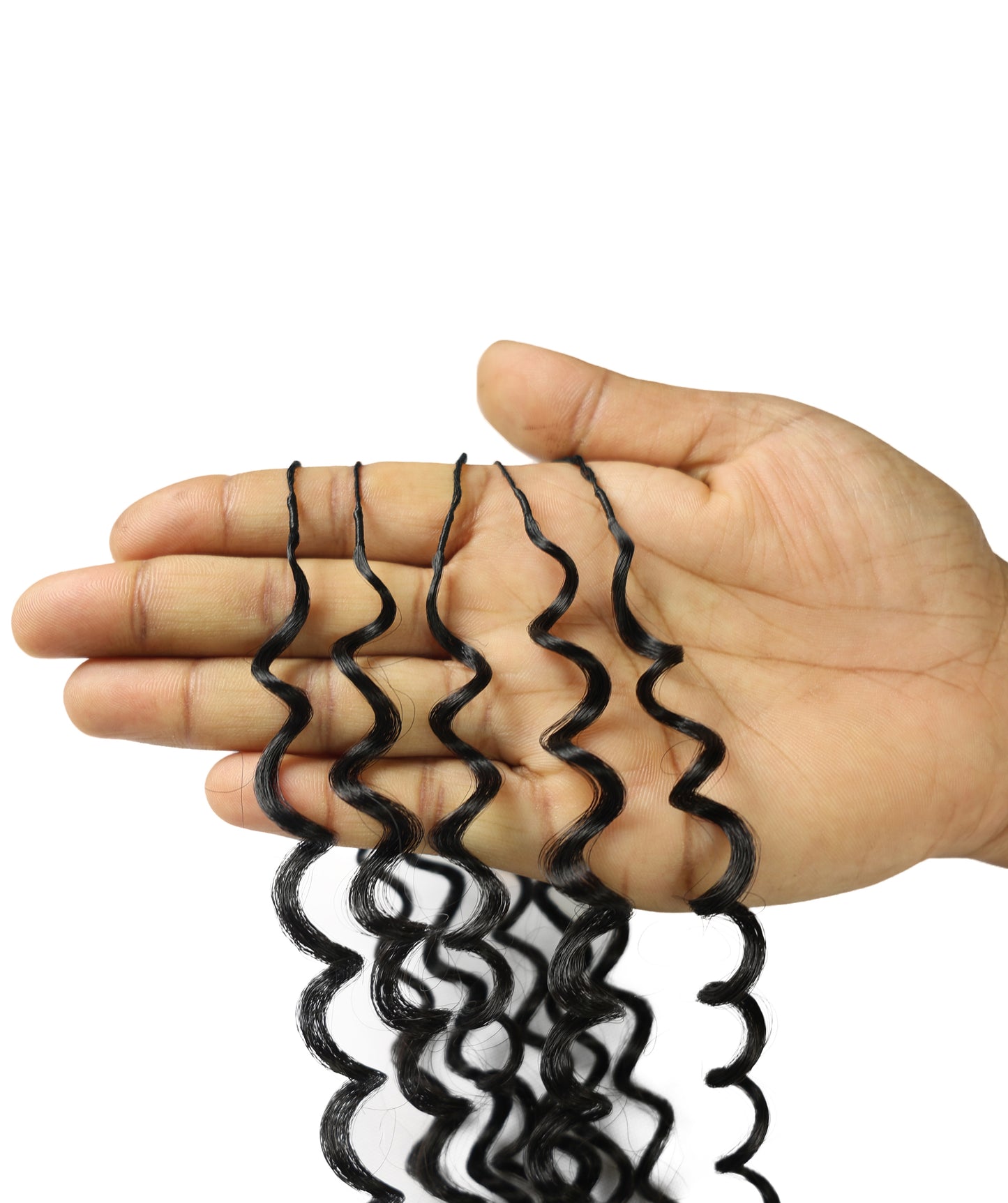 LUXLUXE Water Curl Synthetic Crochet Hair Extensions – Available in 14"  78g 18" 100g & 22" 120g Pre Separated 100 Strands Feather Hairpiece for Natural Bouncy Curls