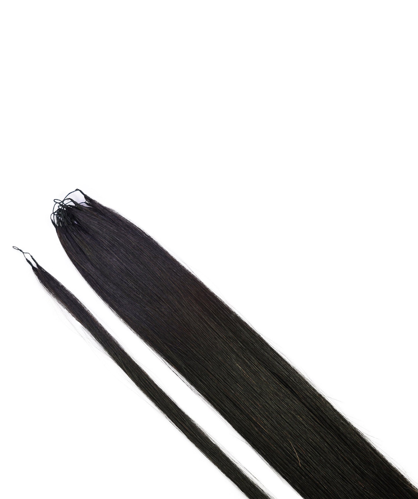 LUXLUXE Knotless Silk Straight Crochet Human Hair Extensions - Natural Black 14" 40g 16" 45g & 18" 50g Pre Separated 40 Strands Feather hairpiece for Women