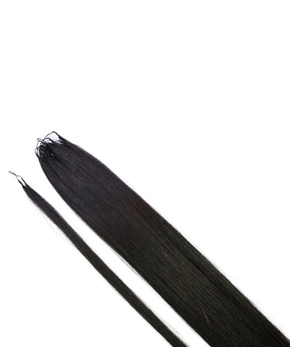 LUXLUXE Knotless Silk Straight Crochet Human Hair Extensions - Natural Black 14" 40g 16" 45g & 18" 50g Pre Separated 40 Strands Feather hairpiece for Women
