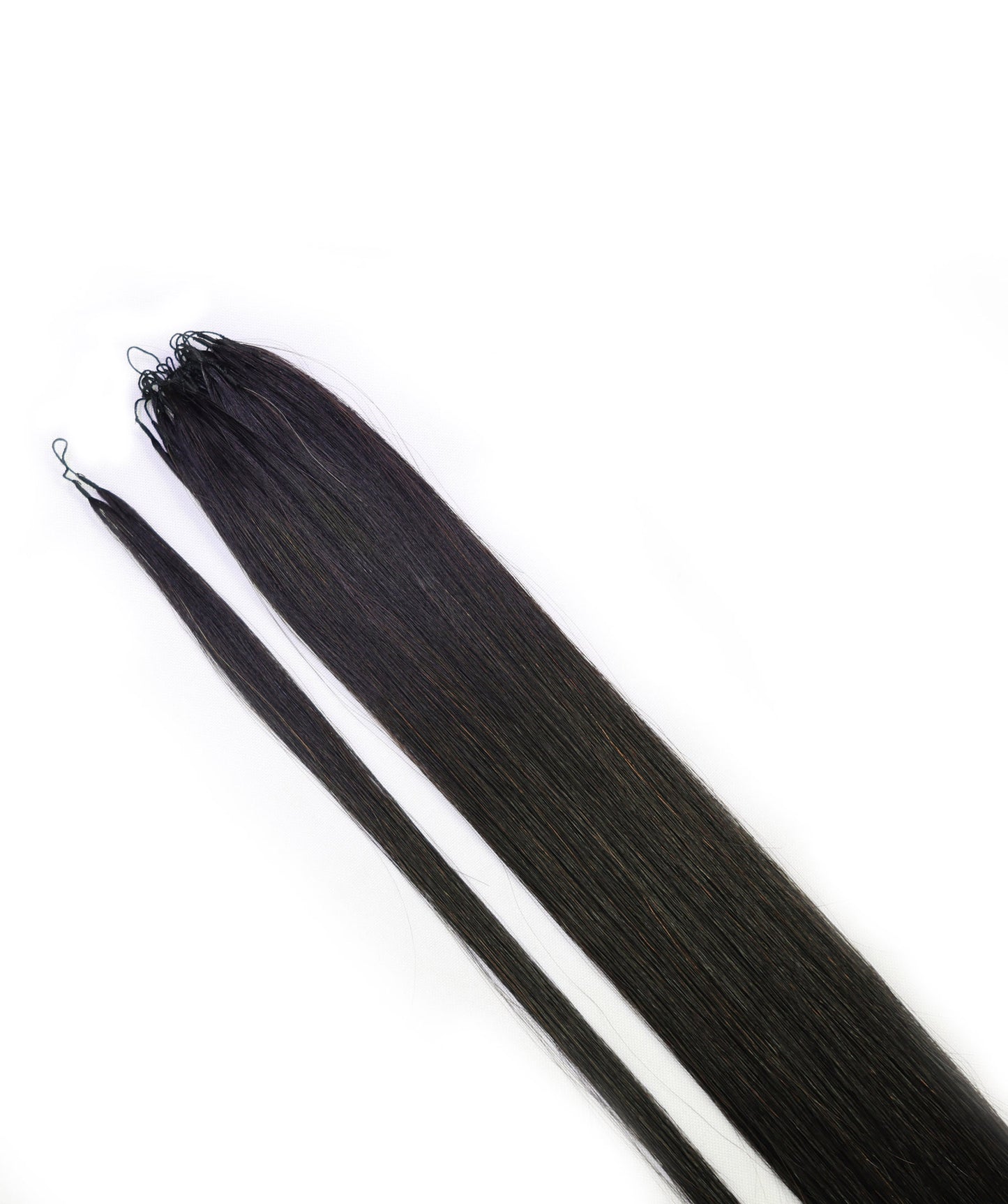 LUXLUXE Knotless Silk Straight Crochet Human Hair Extensions - Natural Black 14" 40g 16" 45g & 18" 50g Pre Separated 40 Strands Feather hairpiece for Women