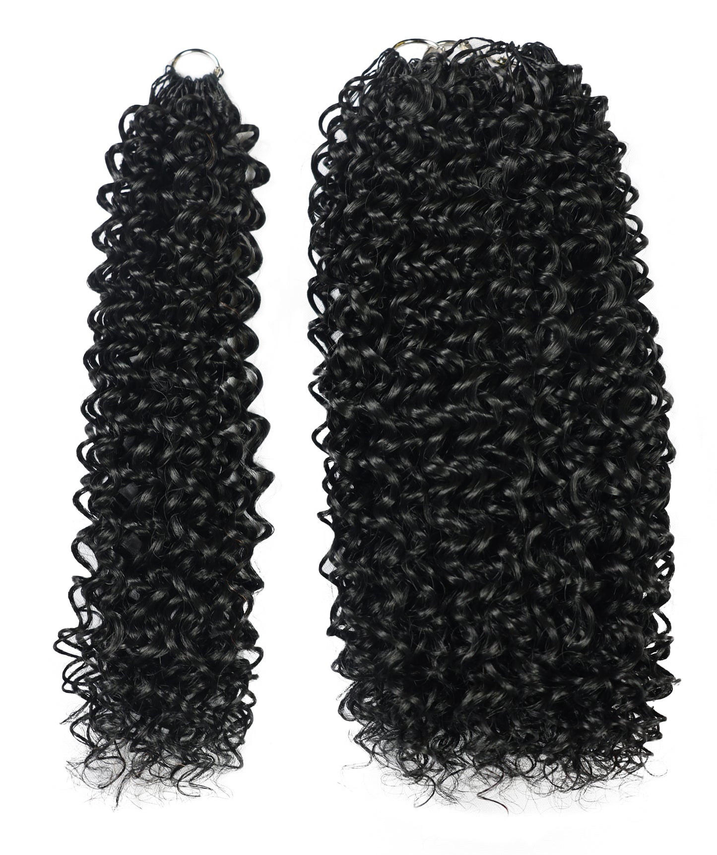 LUXLUXE Water Curl Synthetic Crochet Hair Extensions – Available in 14"  78g 18" 100g & 22" 120g Pre Separated 100 Strands Feather Hairpiece for Natural Bouncy Curls