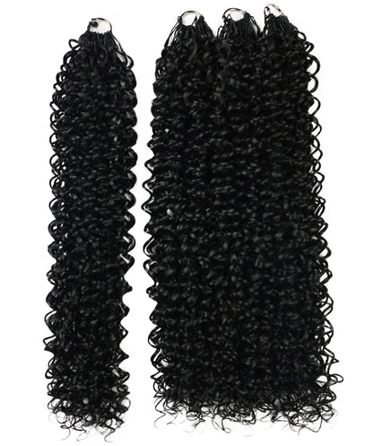 LUXLUXE Water Curl Synthetic Crochet Hair Extensions – Available in 14"  78g 18" 100g & 22" 120g Pre Separated 100 Strands Feather Hairpiece for Natural Bouncy Curls