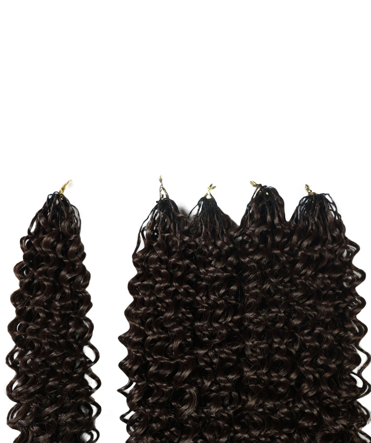 LUXLUXE Water Curl Synthetic Crochet Hair Extensions – Available in 14"  85g 18" 110g & 22" 132g Pre Separated 100 Strands Feather Hairpiece for Natural Bouncy Curls