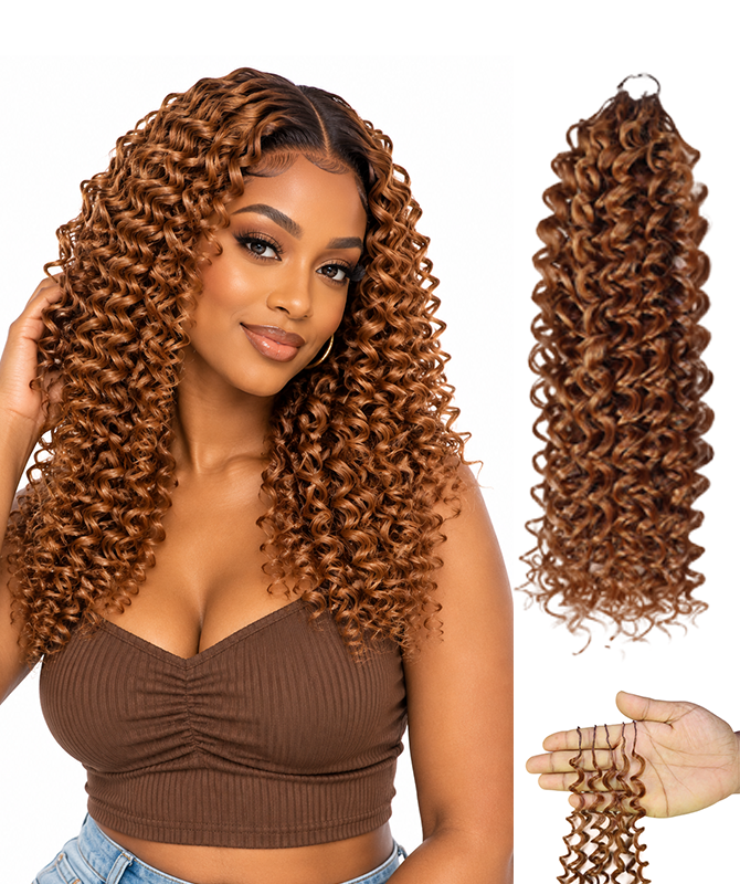 Luxluxe Bohemian 18" Pre-Separated Synthetic Feather 110g Crochet Hair Extensions with 100 Strands for Women