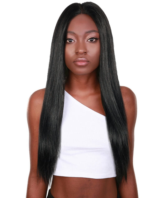 Sefina 28-Inch Straight Human Hair Lace Wig | Pre-Plucked Hairline, Glueless, Soft & Silky for Everyday Wear