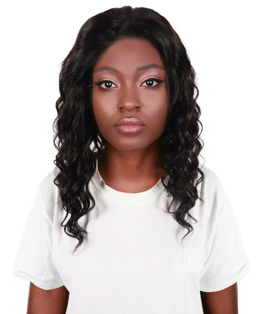Nywele 18-Inch Curly Human Hair Lace Wig 6x13 HD Lace Front, Glueless & Natural | Soft, Voluminous Curls for Effortless Beauty