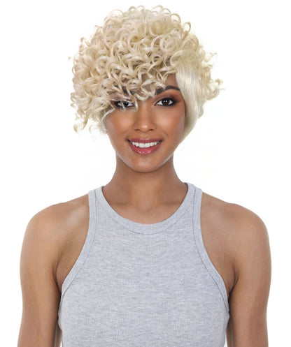 Keyshia Edgy Undercut Style Short Curly Pixie Wig
