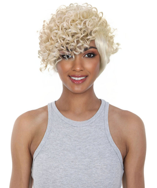 Keyshia Edgy Undercut Style Short Curly Pixie Wig