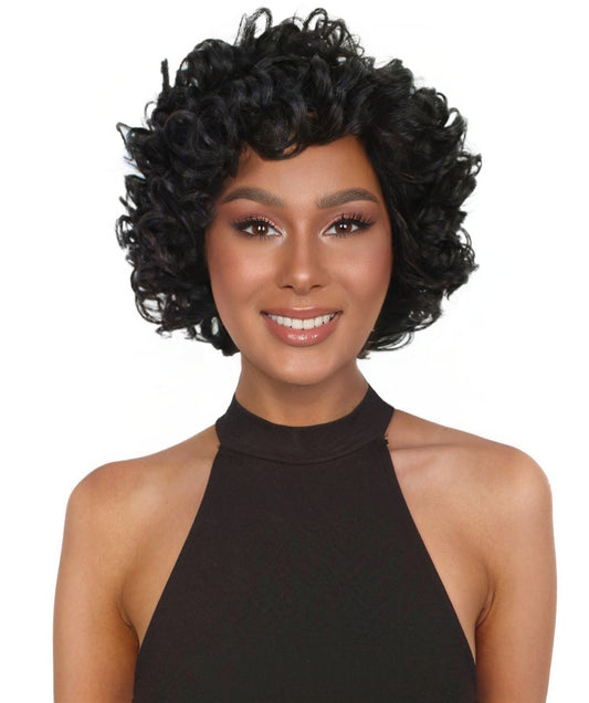 Arlo Short Volume-Rich Layers with Defined Corkscrew Curly Wig