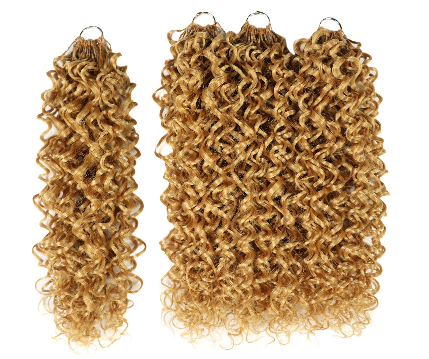 Luxluxe Jerry Curl 18 Inch Pre-Separated Synthetic Feather 110g Crochet Hair Extensions with 100 Strands for Women