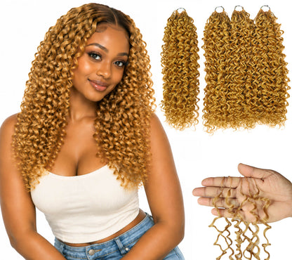 Luxluxe Bohemian 18" Pre-Separated Synthetic Feather 110g Crochet Hair Extensions with 100 Strands for Women