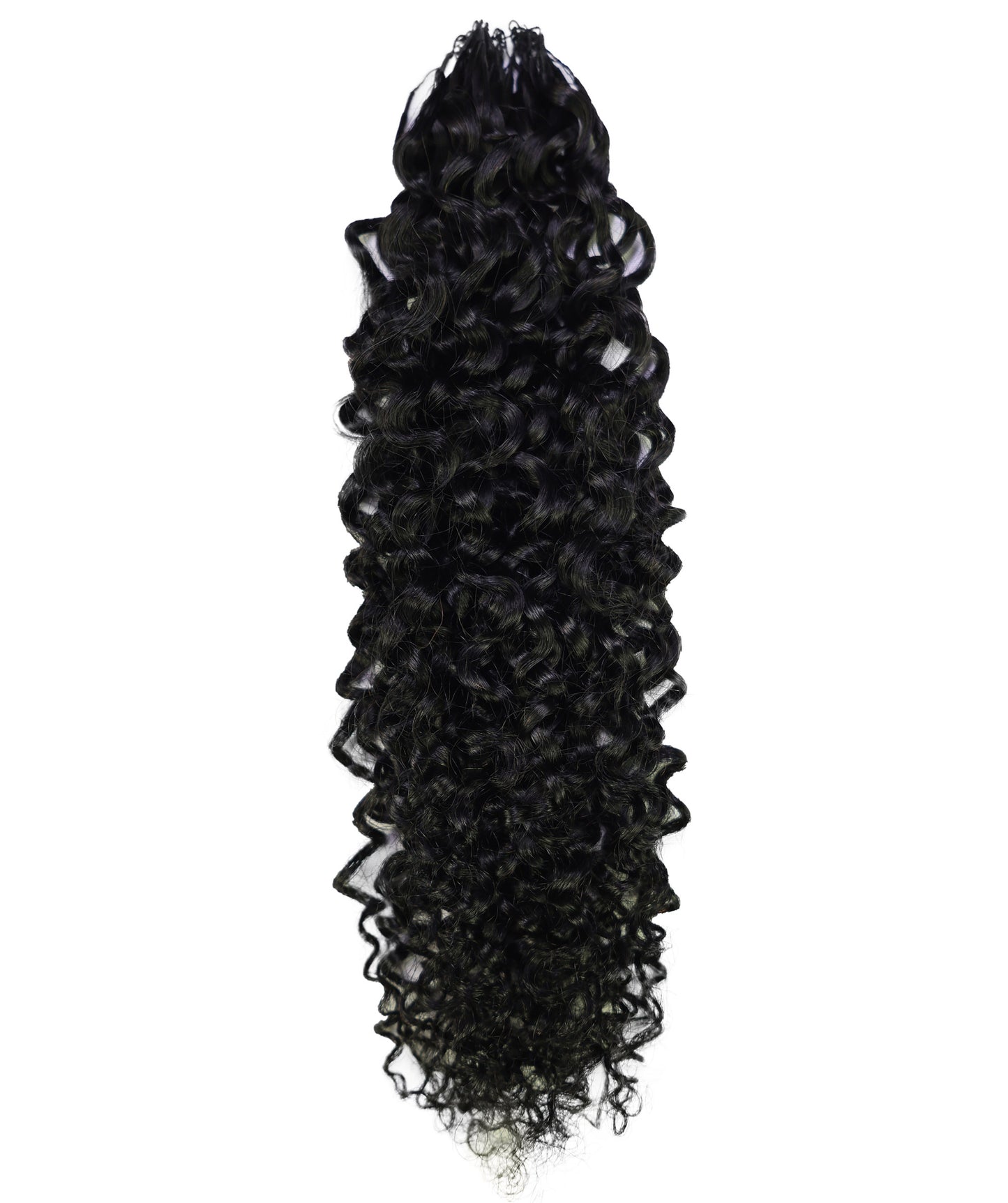 LUXLUXE Burmese Bohemian Real Human Crochet Curly Hair Extensions 40 Strands - Natural  & Natural Black 18 & 16 &14  Inch 50g Knotless Pre Separated Feather Line Lightweight Texture Curls Hairpiece for Women