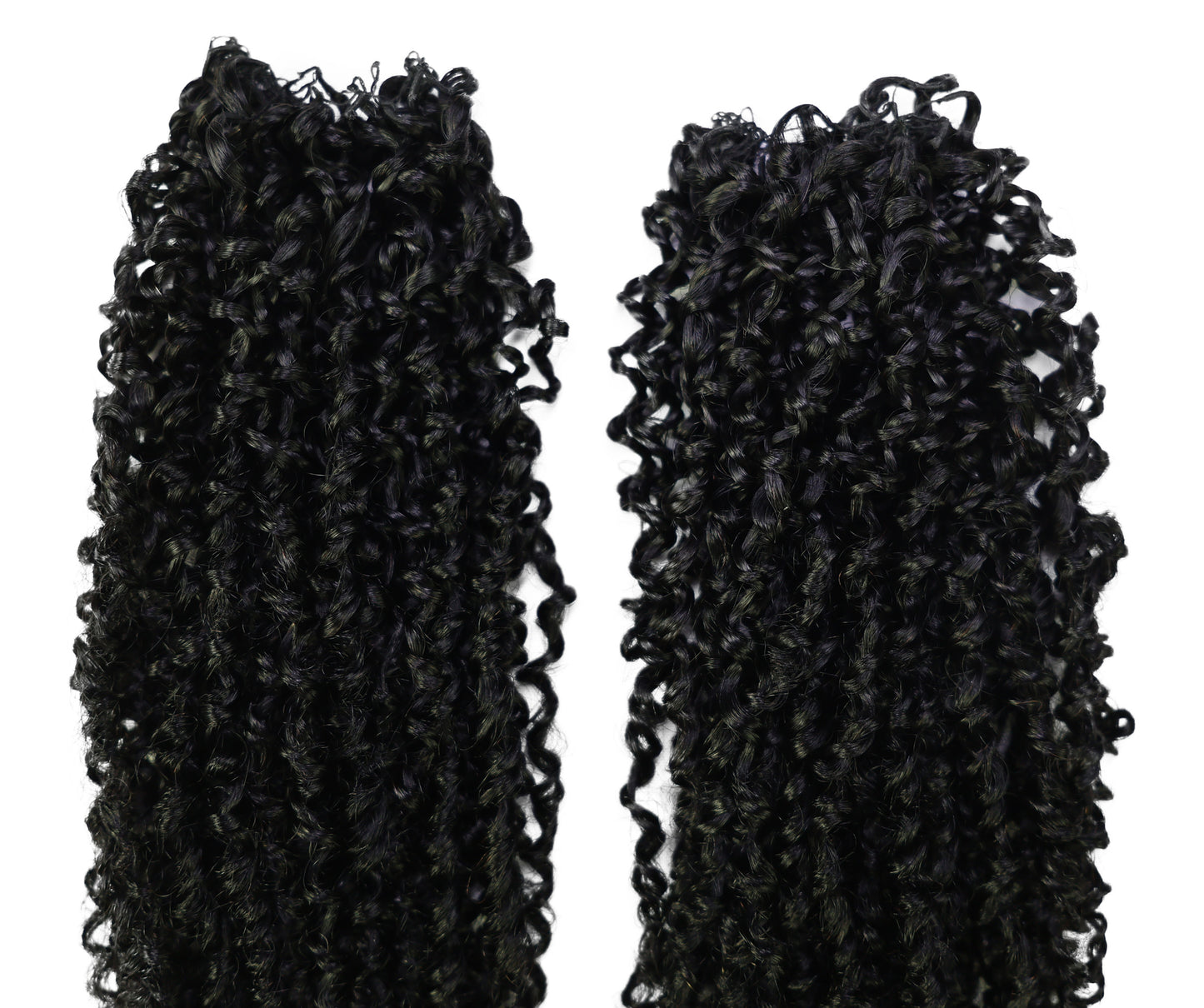 LUXLUXE Knotless Micro Yanky Curly Pre Looped Crochet Human Hair Extensions - Natural Black 14" 40g 16" 45g & 18" 50g Pre Separated 40 Strands Feather Protective Style