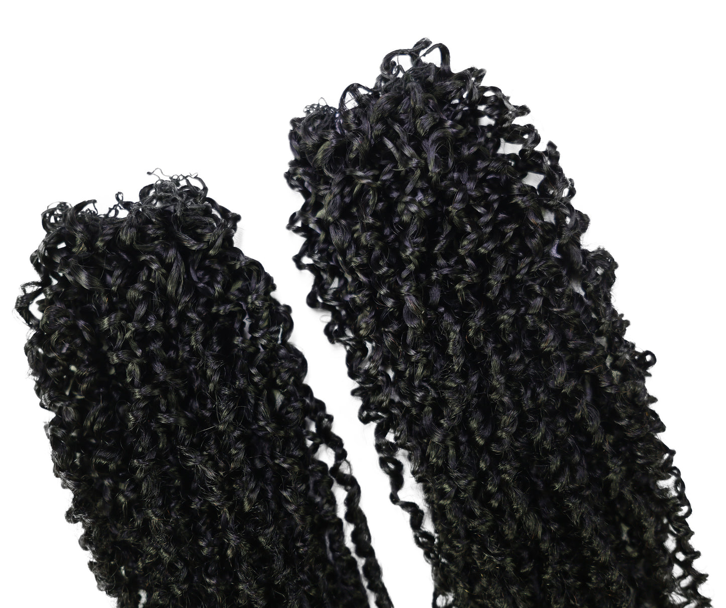 LUXLUXE Knotless Micro Yanky Curly Pre Looped Crochet Human Hair Extensions - Natural Black 14" 40g 16" 45g & 18" 50g Pre Separated 40 Strands Feather Protective Style