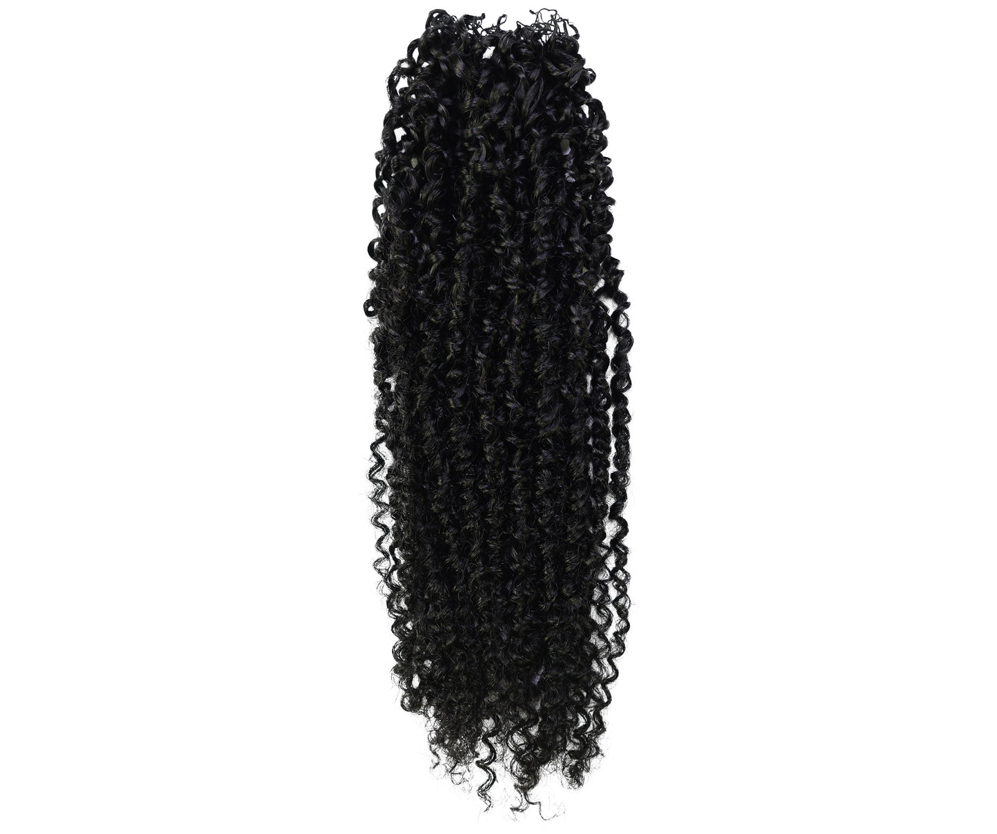 LUXLUXE Knotless Micro Yanky Curly Pre Looped Crochet Human Hair Extensions - Natural Black 14" 40g 16" 45g & 18" 50g Pre Separated 40 Strands Feather Protective Style