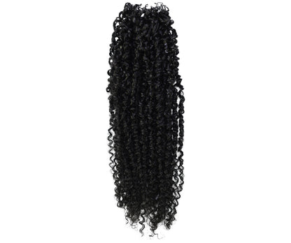 LUXLUXE Knotless Micro Yanky Curly Pre Looped Crochet Human Hair Extensions - Natural Black 14" 40g 16" 45g & 18" 50g Pre Separated 40 Strands Feather Protective Style