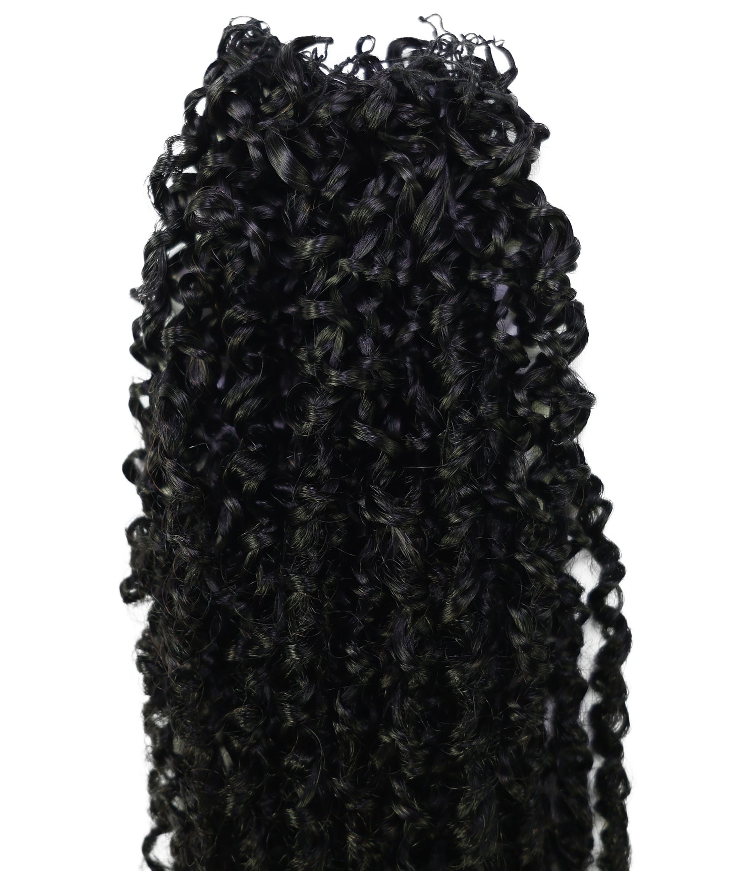 LUXLUXE Knotless Micro Yanky Curly Pre Looped Crochet Human Hair Extensions - Natural Black 14" 40g 16" 45g & 18" 50g Pre Separated 40 Strands Feather Protective Style