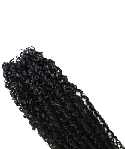 LUXLUXE Knotless Micro Yanky Curly Pre Looped Crochet Human Hair Extensions - Natural Black 14" 40g 16" 45g & 18" 50g Pre Separated 40 Strands Feather Protective Style