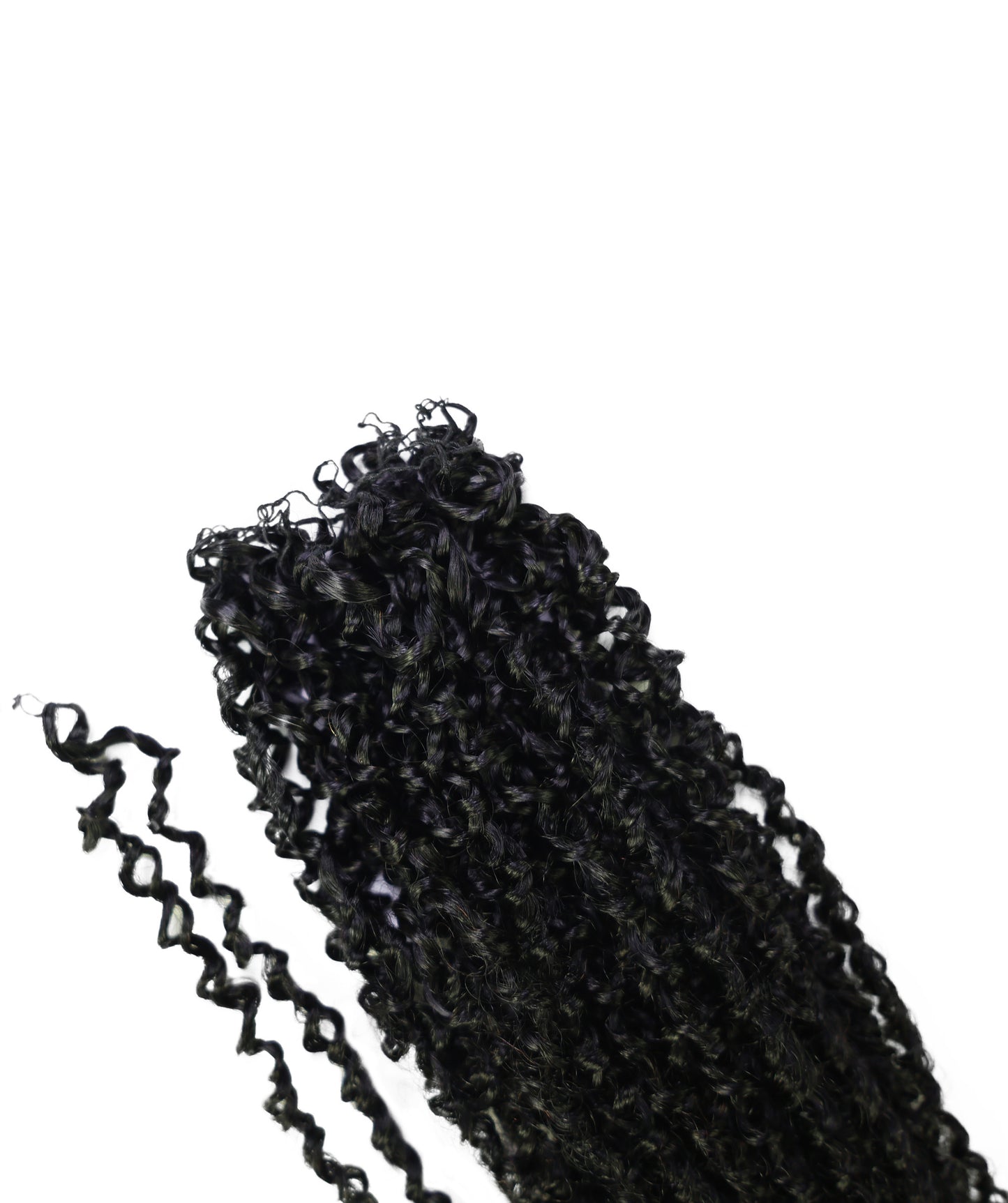 LUXLUXE Knotless Micro Yanky Curly Pre Looped Crochet Human Hair Extensions - Natural Black 14" 40g 16" 45g & 18" 50g Pre Separated 40 Strands Feather Protective Style