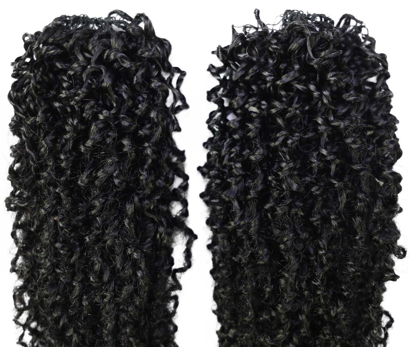 LUXLUXE Knotless Micro Yanky Curly Pre Looped Crochet Human Hair Extensions - Natural Black 14" 40g 16" 45g & 18" 50g Pre Separated 40 Strands Feather Protective Style
