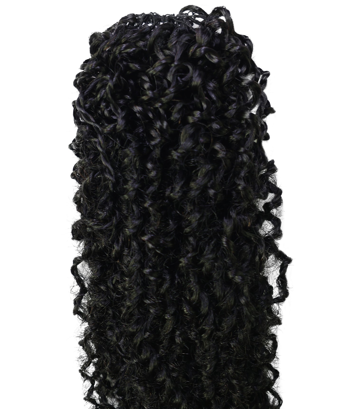 LUXLUXE Knotless Micro Yanky Curly Pre Looped Crochet Human Hair Extensions - Natural Black 14" 40g 16" 45g & 18" 50g Pre Separated 40 Strands Feather Protective Style