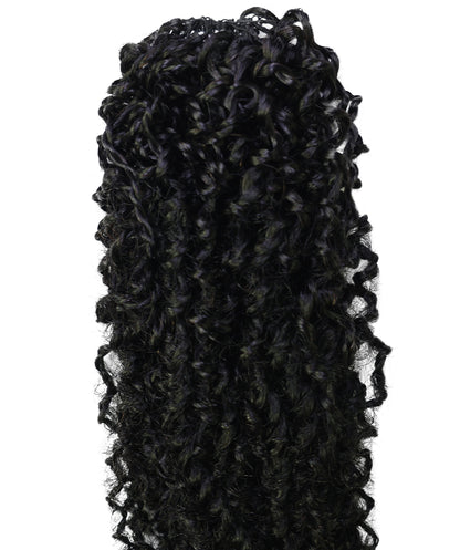 LUXLUXE Knotless Micro Yanky Curly Pre Looped Crochet Human Hair Extensions - Natural Black 14" 40g 16" 45g & 18" 50g Pre Separated 40 Strands Feather Protective Style