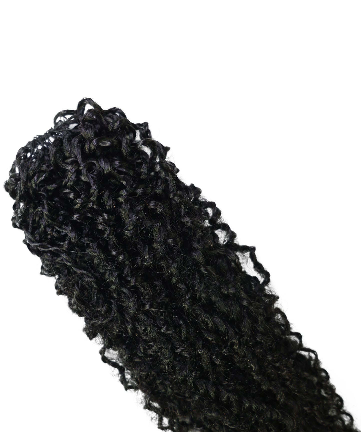 LUXLUXE Knotless Micro Yanky Curly Pre Looped Crochet Human Hair Extensions - Natural Black 14" 40g 16" 45g & 18" 50g Pre Separated 40 Strands Feather Protective Style