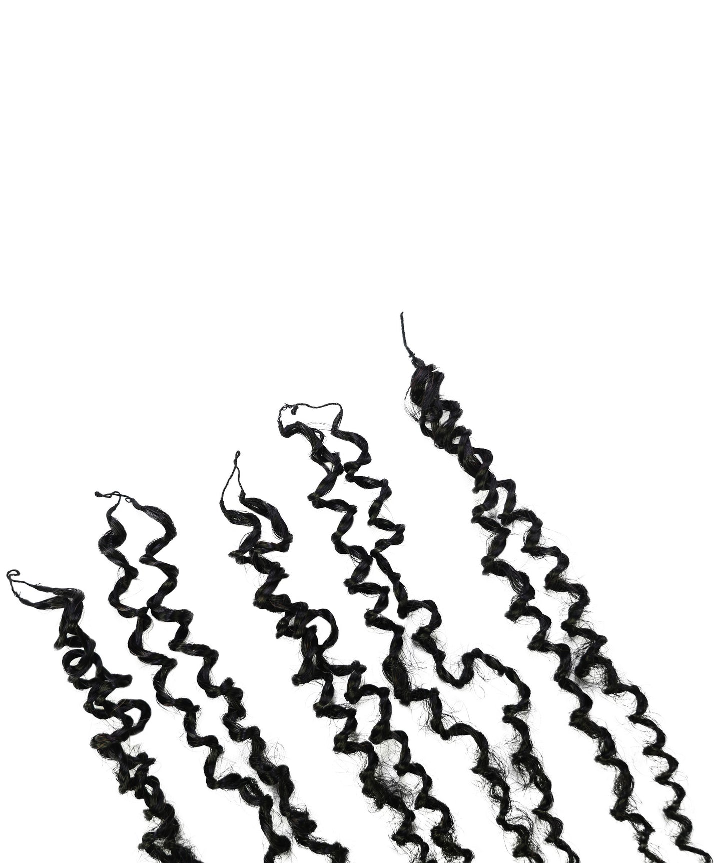 LUXLUXE Knotless Micro Yanky Curly Pre Looped Crochet Human Hair Extensions - Natural Black 14" 40g 16" 45g & 18" 50g Pre Separated 40 Strands Feather Protective Style