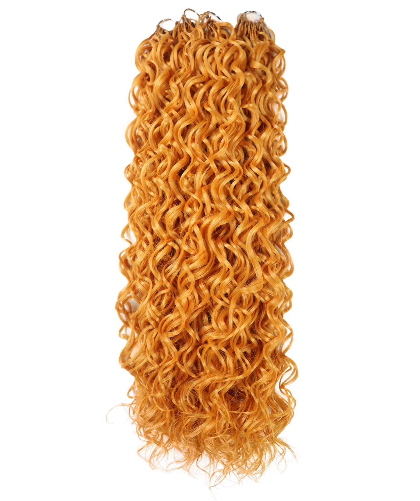 LUXLUXE Hawaiian Synthetic Crochet Hair Extensions – 14" 78g, 18" 100g, 22" 120g  Pre Separated 100 Strands Feather Hairpiece for Curly Protective Styles