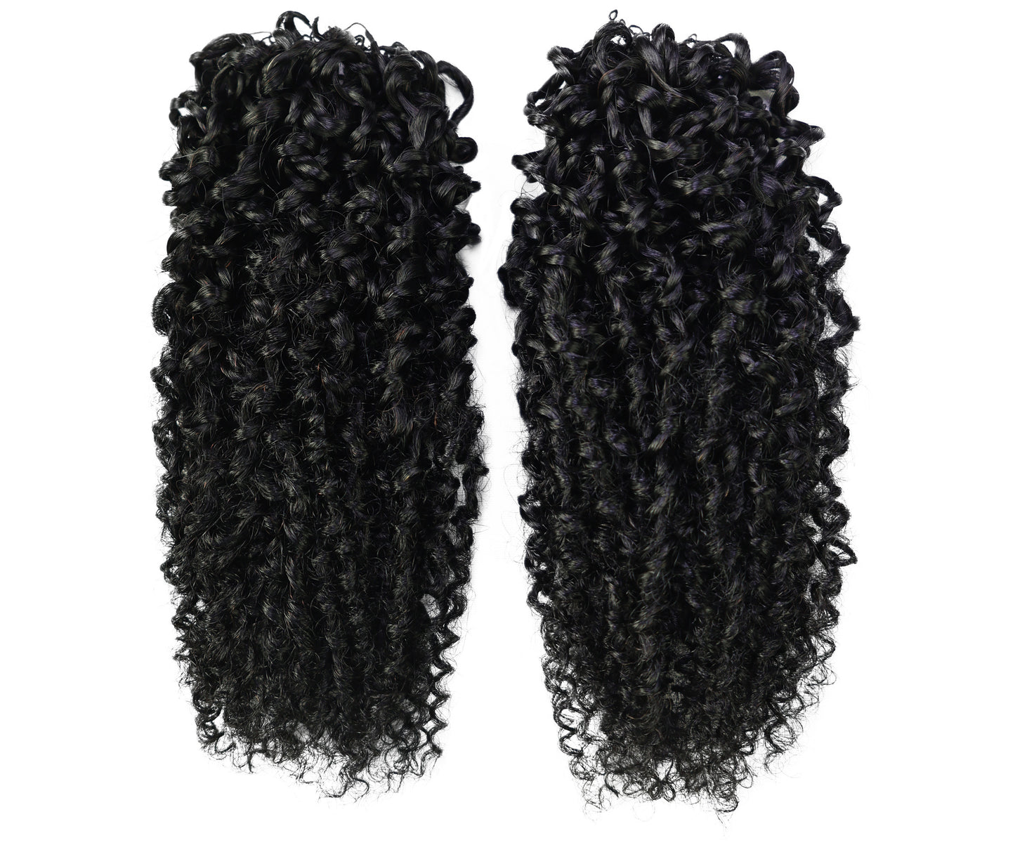 LUXLUXE Knotless Micro Yanky Curly Pre Looped Crochet Human Hair Extensions - Natural Black 14" 40g 16" 45g & 18" 50g Pre Separated 40 Strands Feather Protective Style