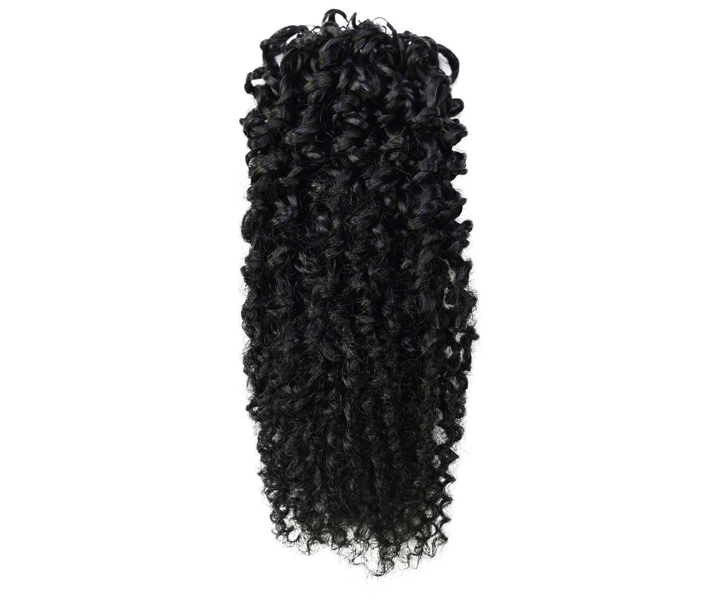 LUXLUXE Knotless Micro Yanky Curly Pre Looped Crochet Human Hair Extensions - Natural Black 14" 40g 16" 45g & 18" 50g Pre Separated 40 Strands Feather Protective Style